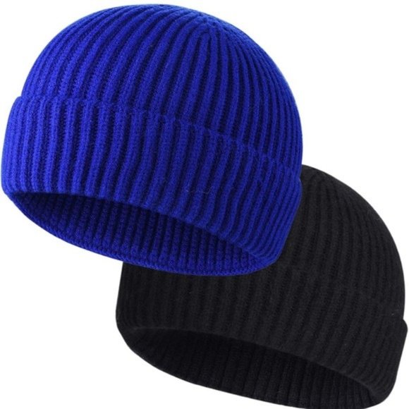 Blue Black Beanie Cap